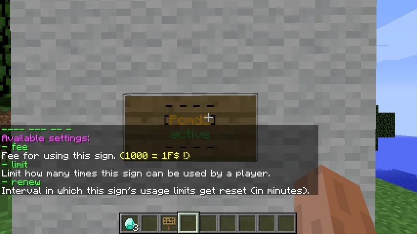 Payable Command Signs, Моды, Minecraft