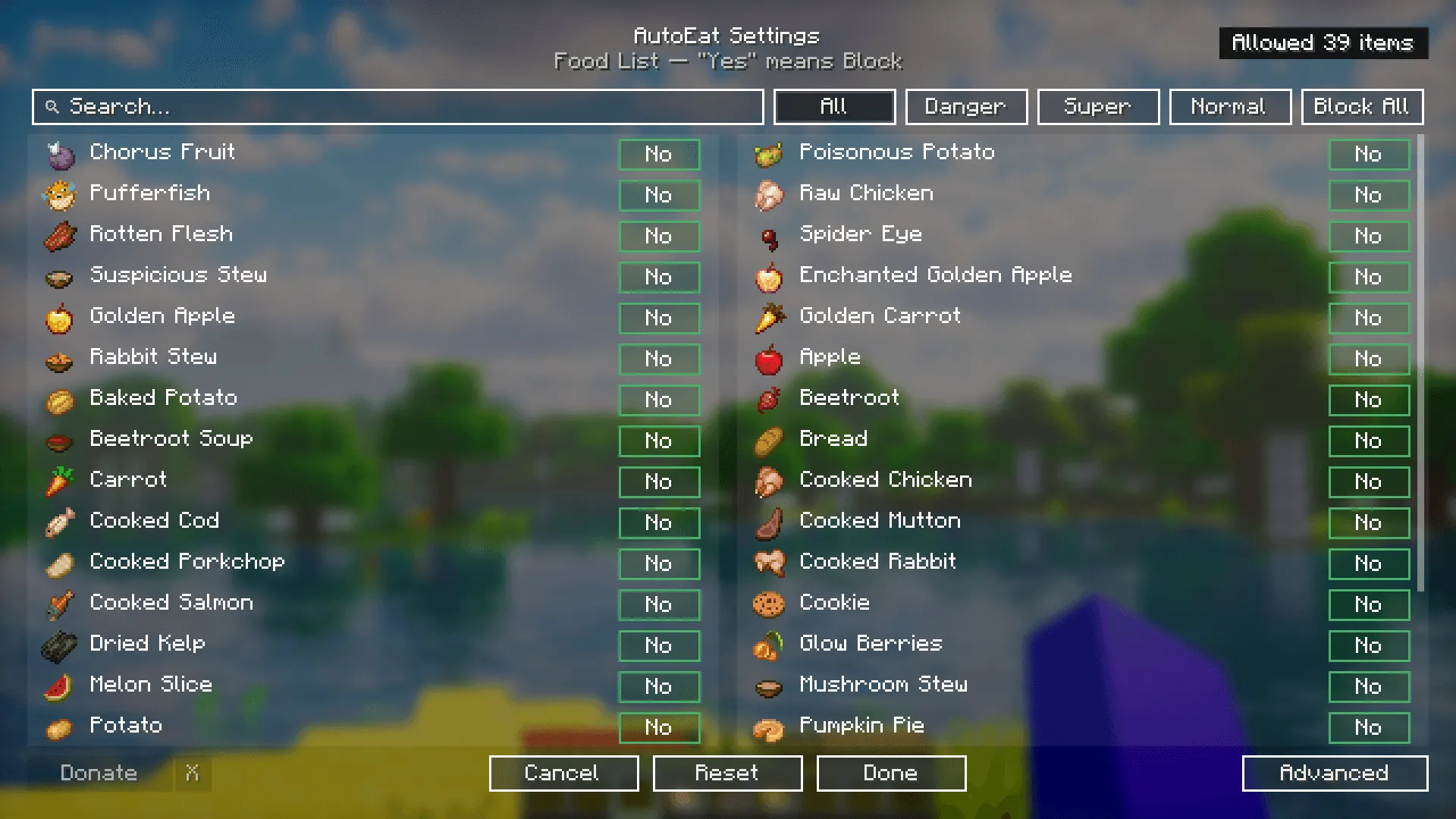 AutoEat, Моды, Minecraft