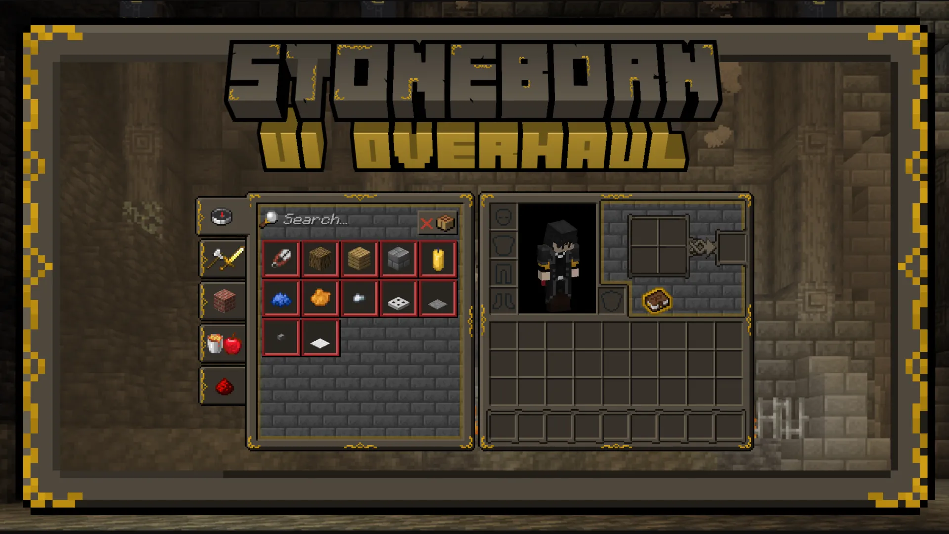 STONEBORN - Dwarven-Fantasy Inspired UI Overhaul, Текстуры, Minecraft