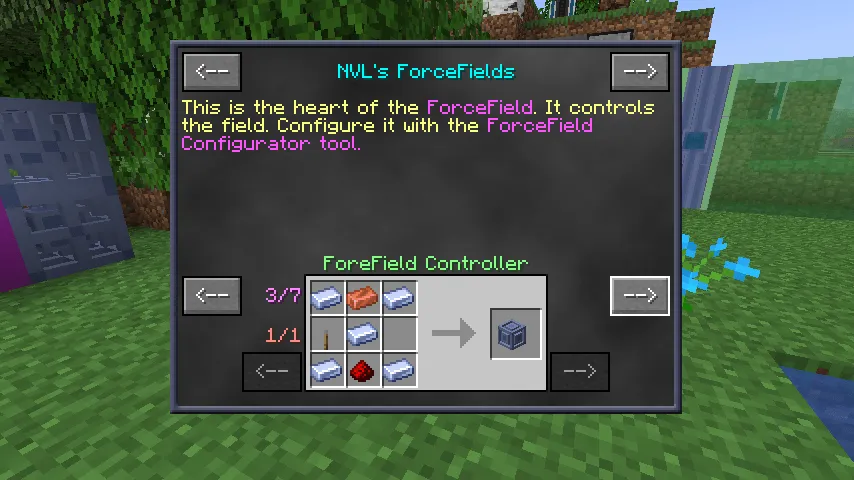 NVL Force Fields, Моды, Minecraft