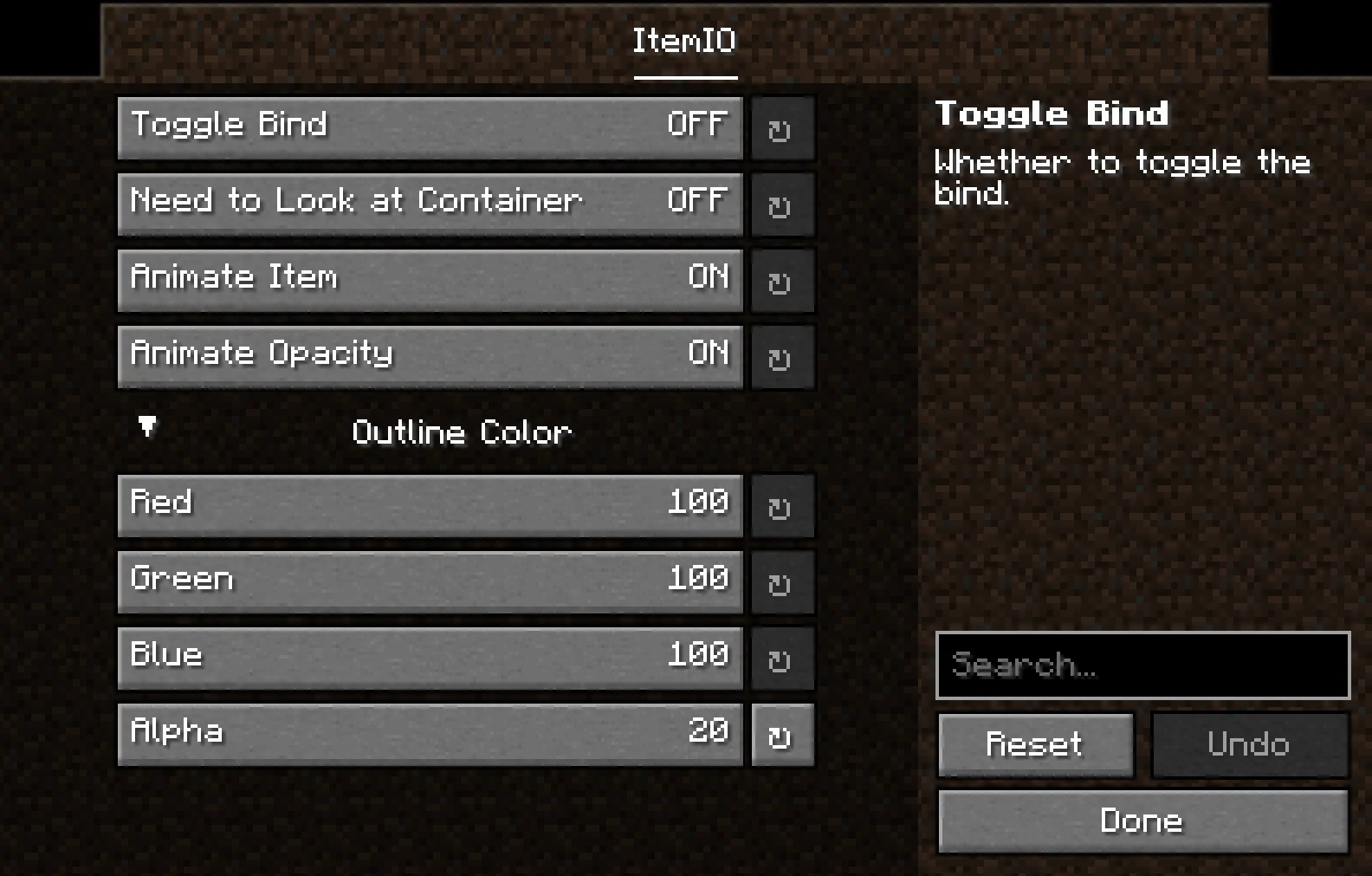 ItemIO, Моды, Minecraft