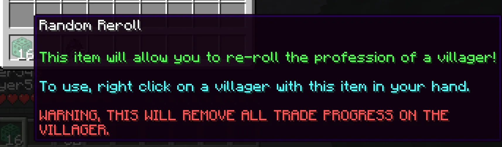 Villager Re-Roller — скриншот 1 (Моды, Minecraft)