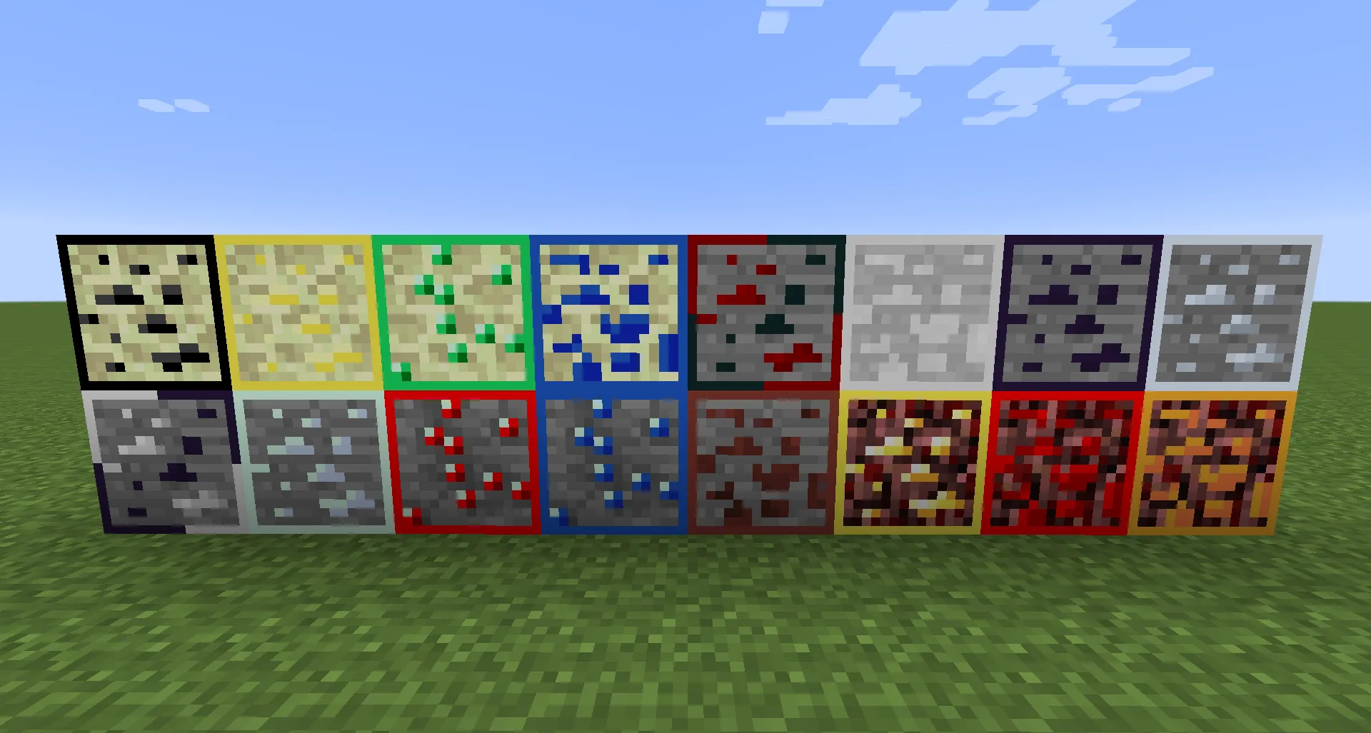 Ore Grids, Текстуры, Minecraft