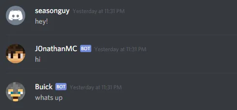 Fantastically Simple Discord Bot, Плагины, Minecraft