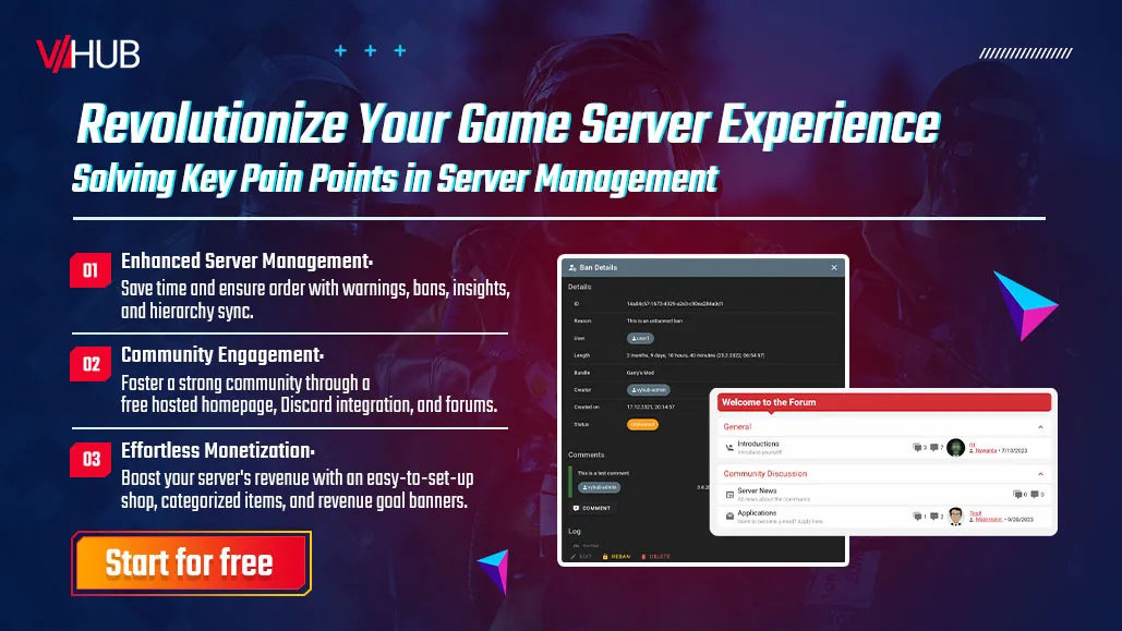 VyHub - Free Webstore & Community Management — скриншот 1 (Плагины, Minecraft)