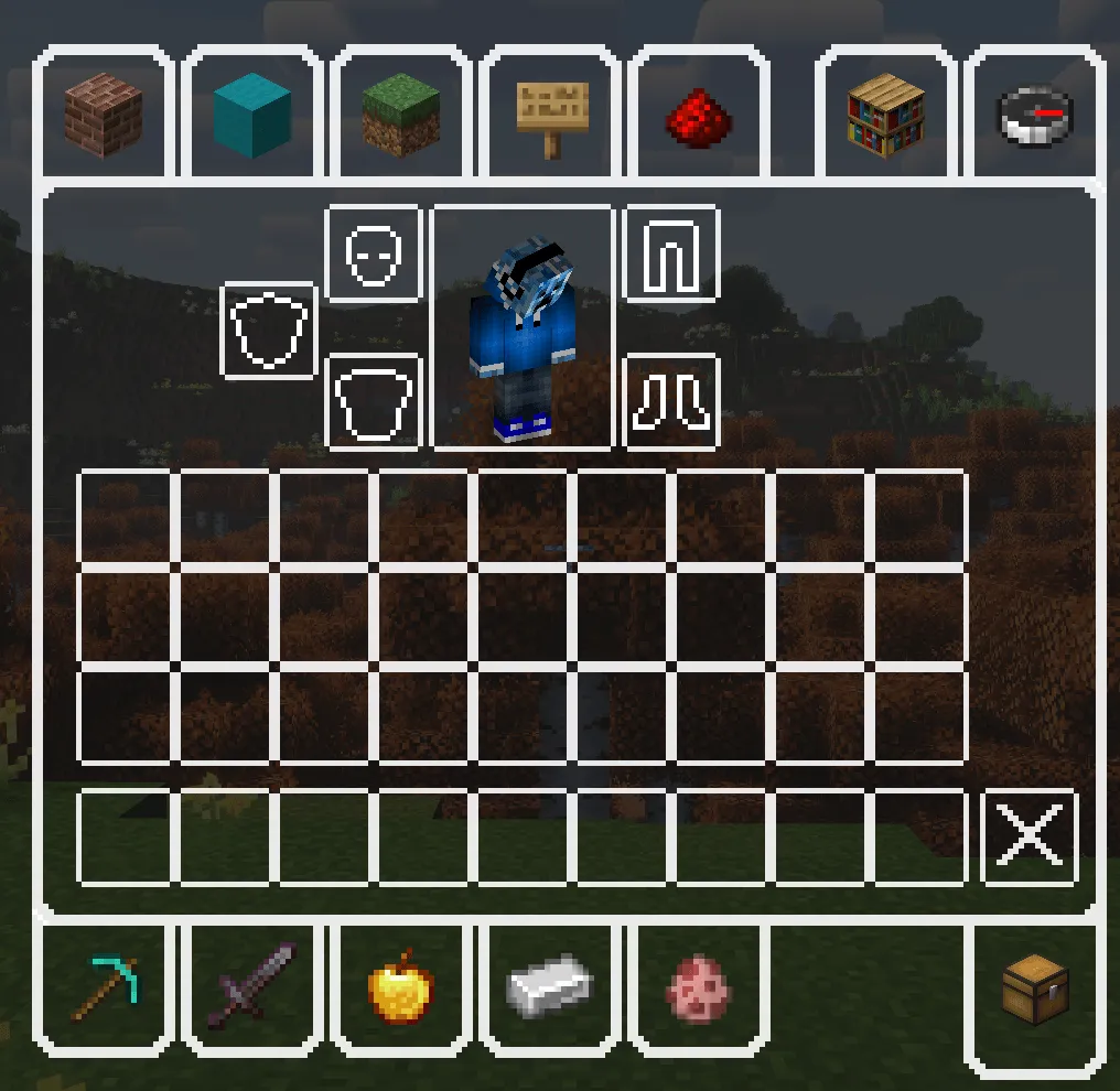White border and transparent GUI and HUB — скриншот 10 (Текстуры, Minecraft)