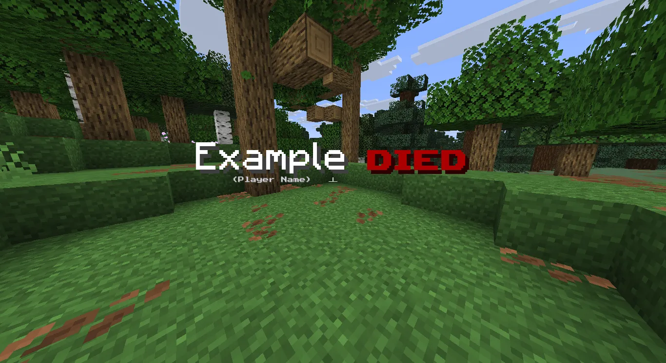 Death Notifier, Дата-паки, Minecraft