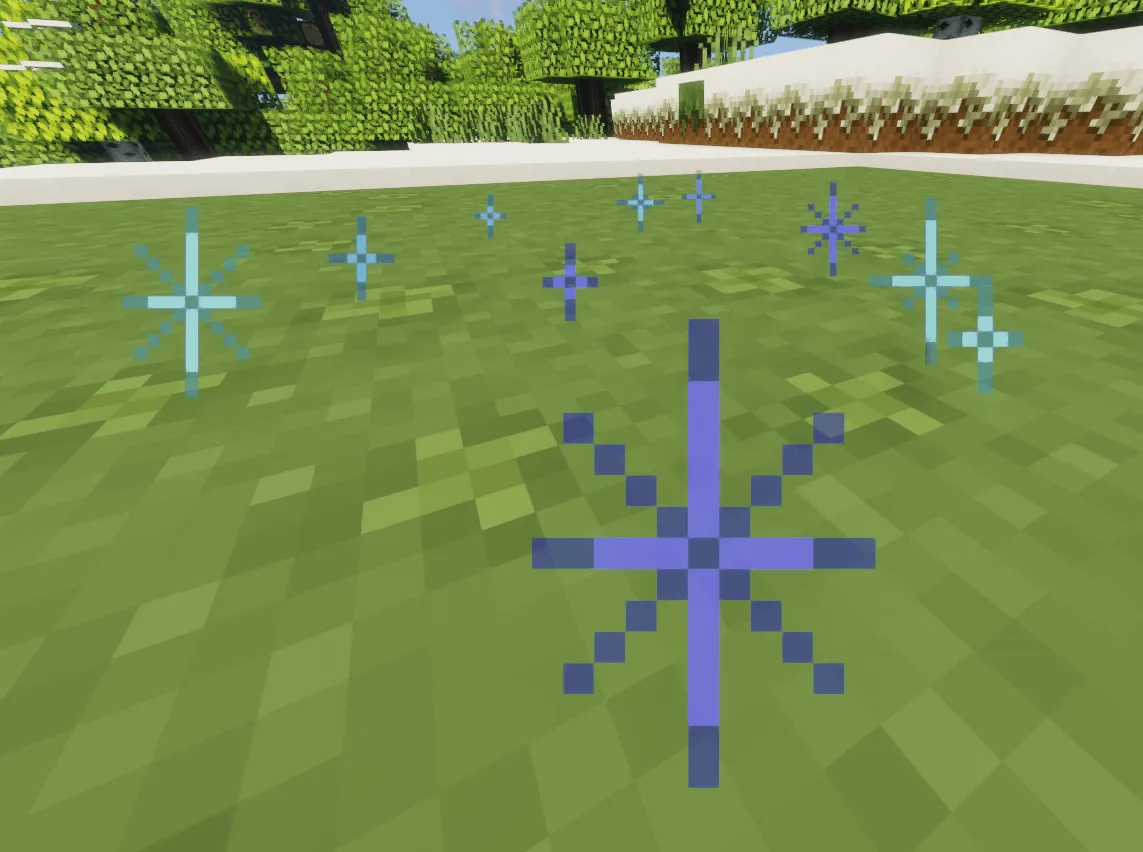 Melody's Snowflake Sparkle XP Orbs Periwinkle, Текстуры, Minecraft