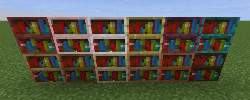 More Bookshelf Variants 3D, Текстуры, Minecraft