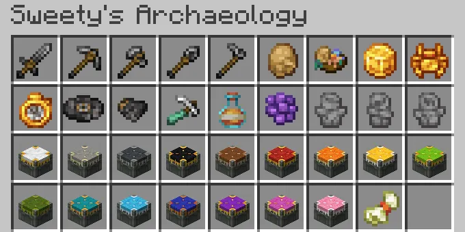 Sweety's Archaeology, Моды, Minecraft