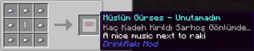 Pekmez's DrinkRakı  — скриншот 1 (Моды, Minecraft)