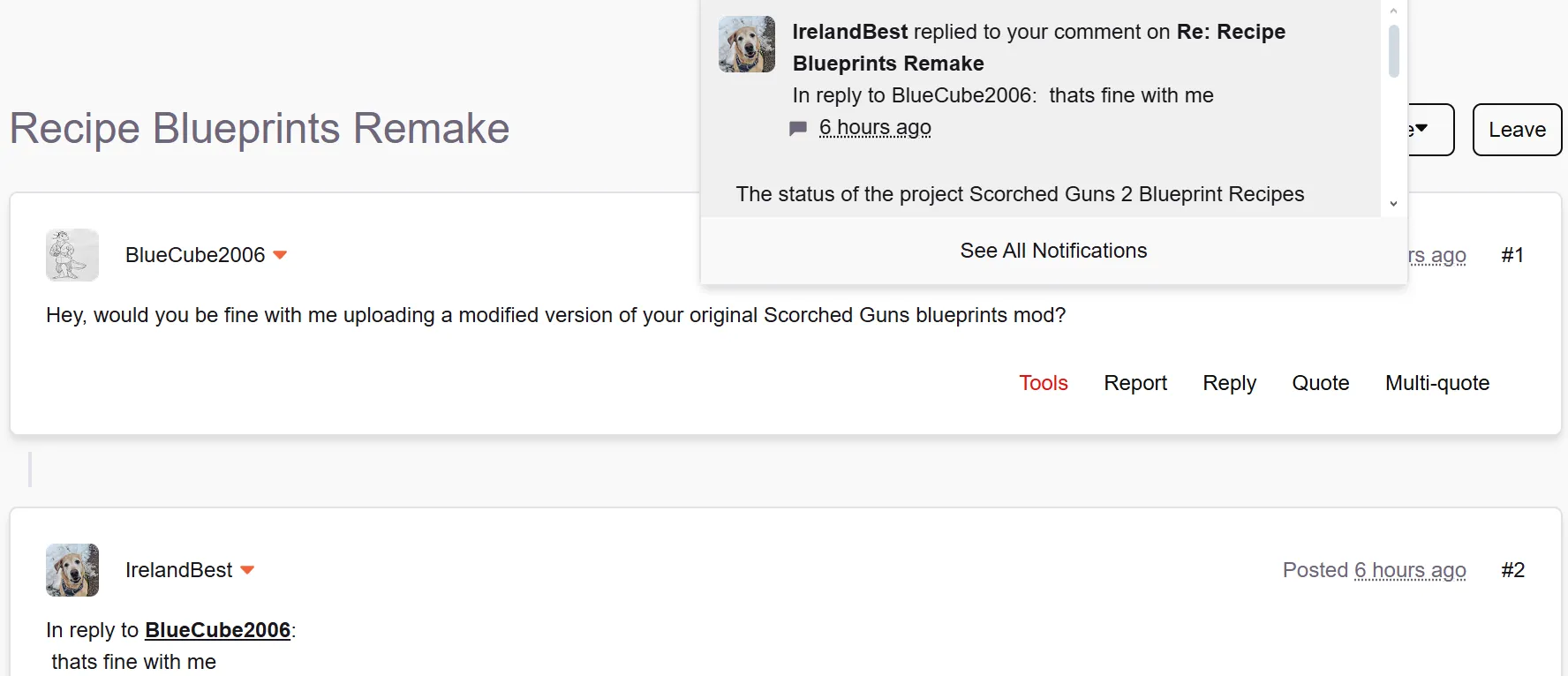 Scorched Guns 2 Blueprint Recipes Reworked — скриншот 1 (Моды, Minecraft)