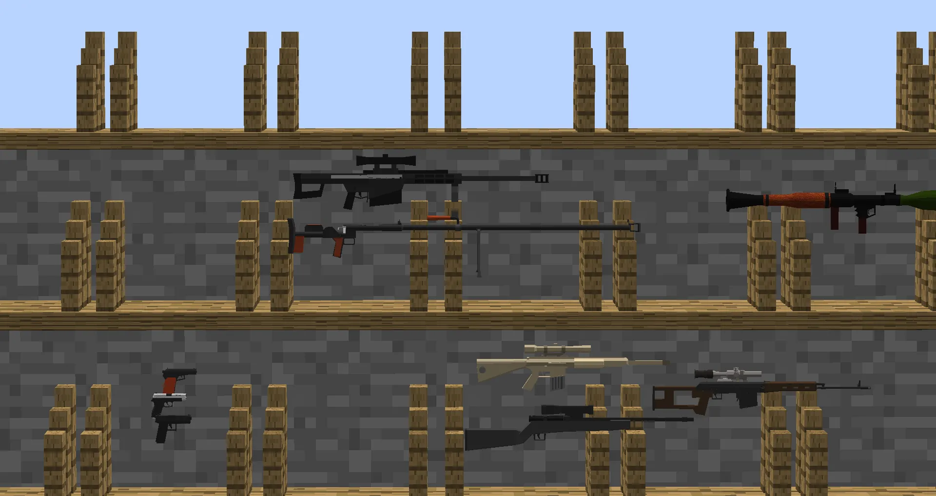 HandMadeGuns&VehicleModEX — скриншот 2 (Моды, Minecraft)