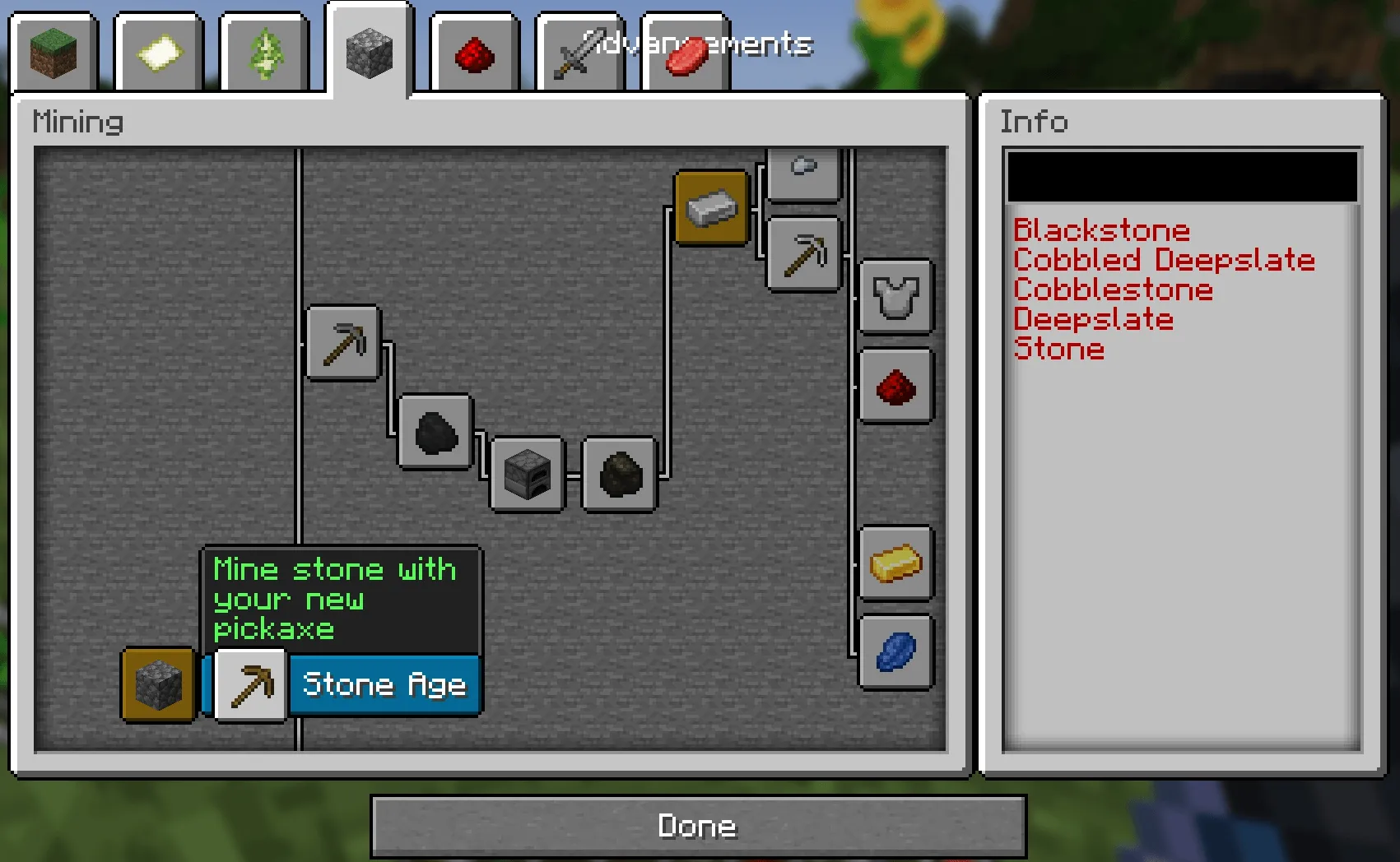 AdvancementInfo - Community Updated — скриншот 1 (Моды, Minecraft)
