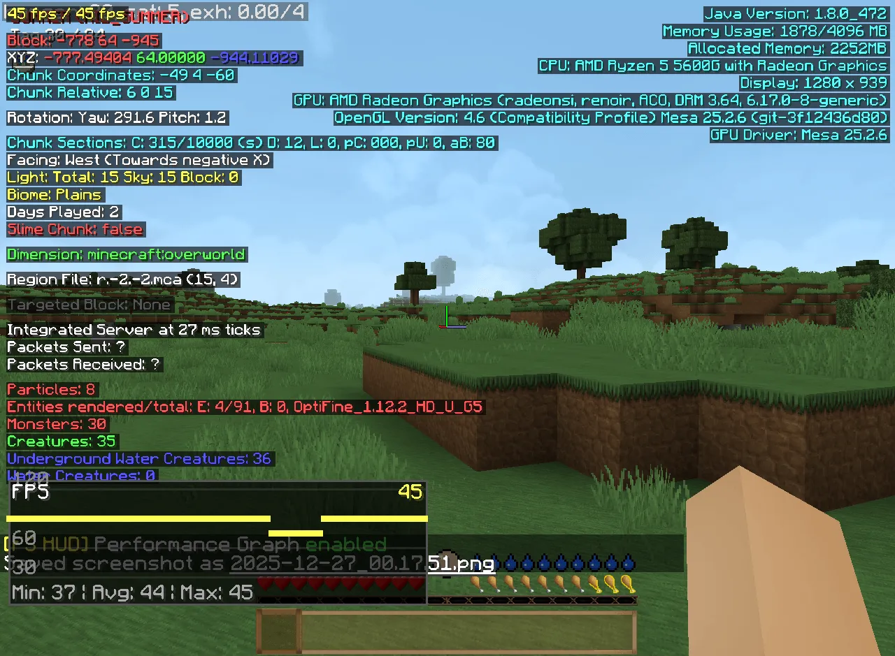 Better F3 Reborn — скриншот 5 (Моды, Minecraft)