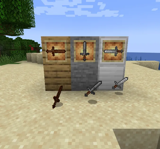 Swords Redesigned, Текстуры, Minecraft