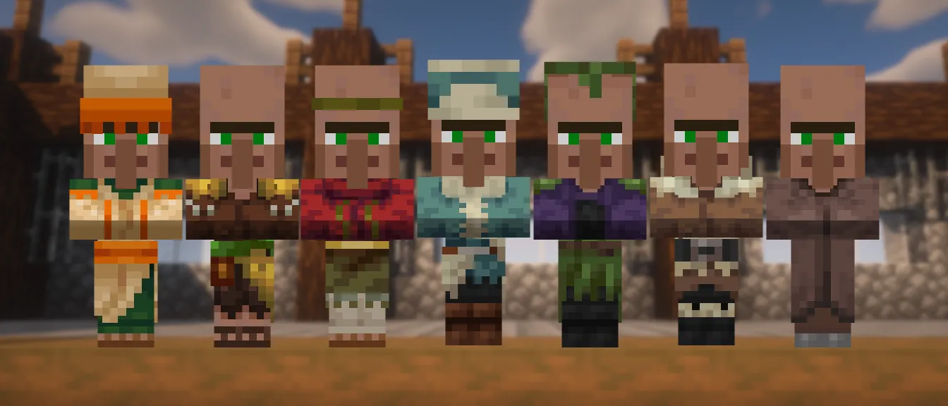 Bigger Baby Villager Heads — скриншот 2 (Текстуры, Minecraft)
