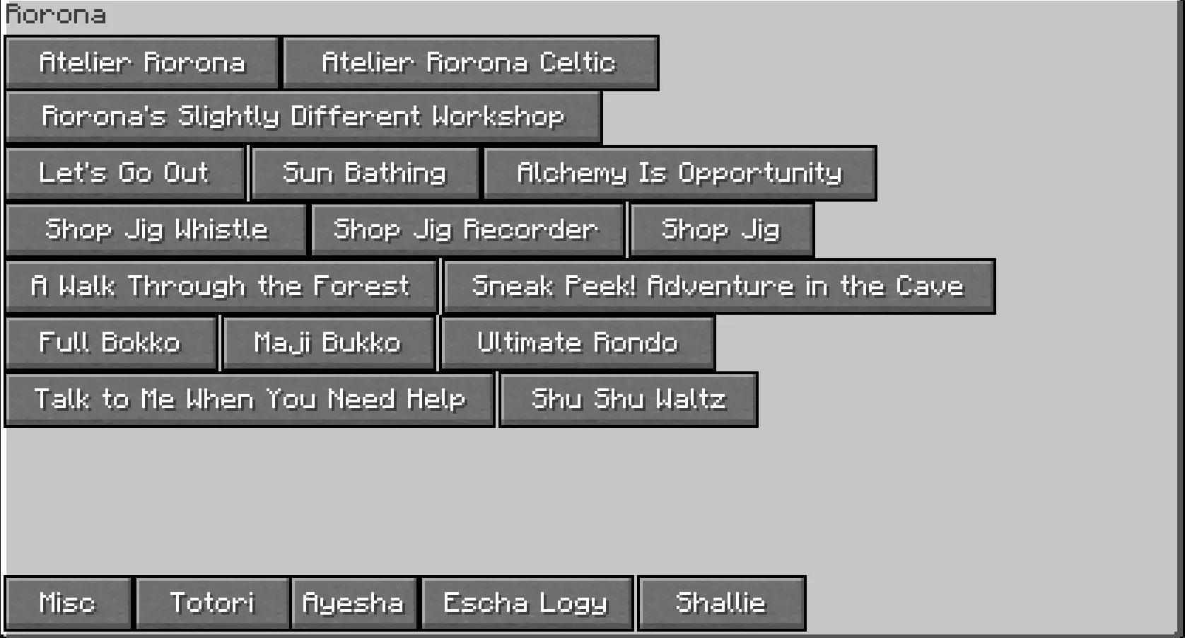 AtelierCraft, Моды, Minecraft