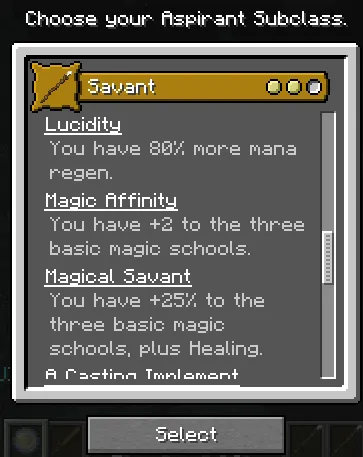 Cleannrooster's Aspirant Origin and Subclasses — скриншот 2 (Моды, Minecraft)