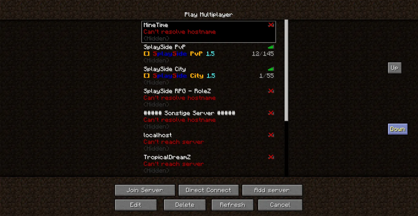 Server Sort — скриншот 4 (Моды, Minecraft)