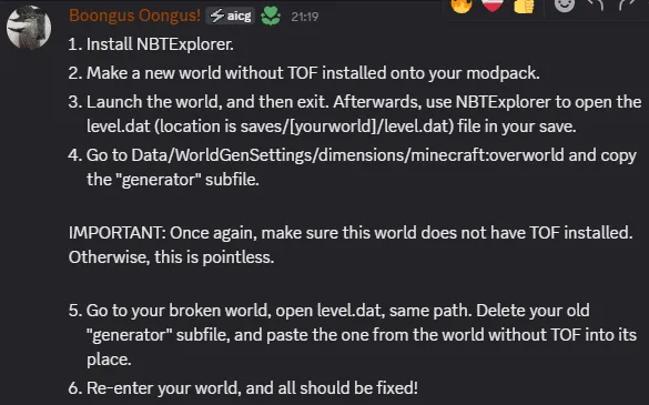 Tears Of Fantasy, Моды, Minecraft