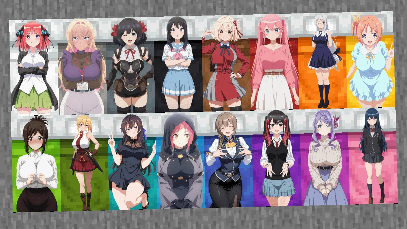 anime waifu Beds #27 — скриншот 1 (Текстуры, Minecraft)