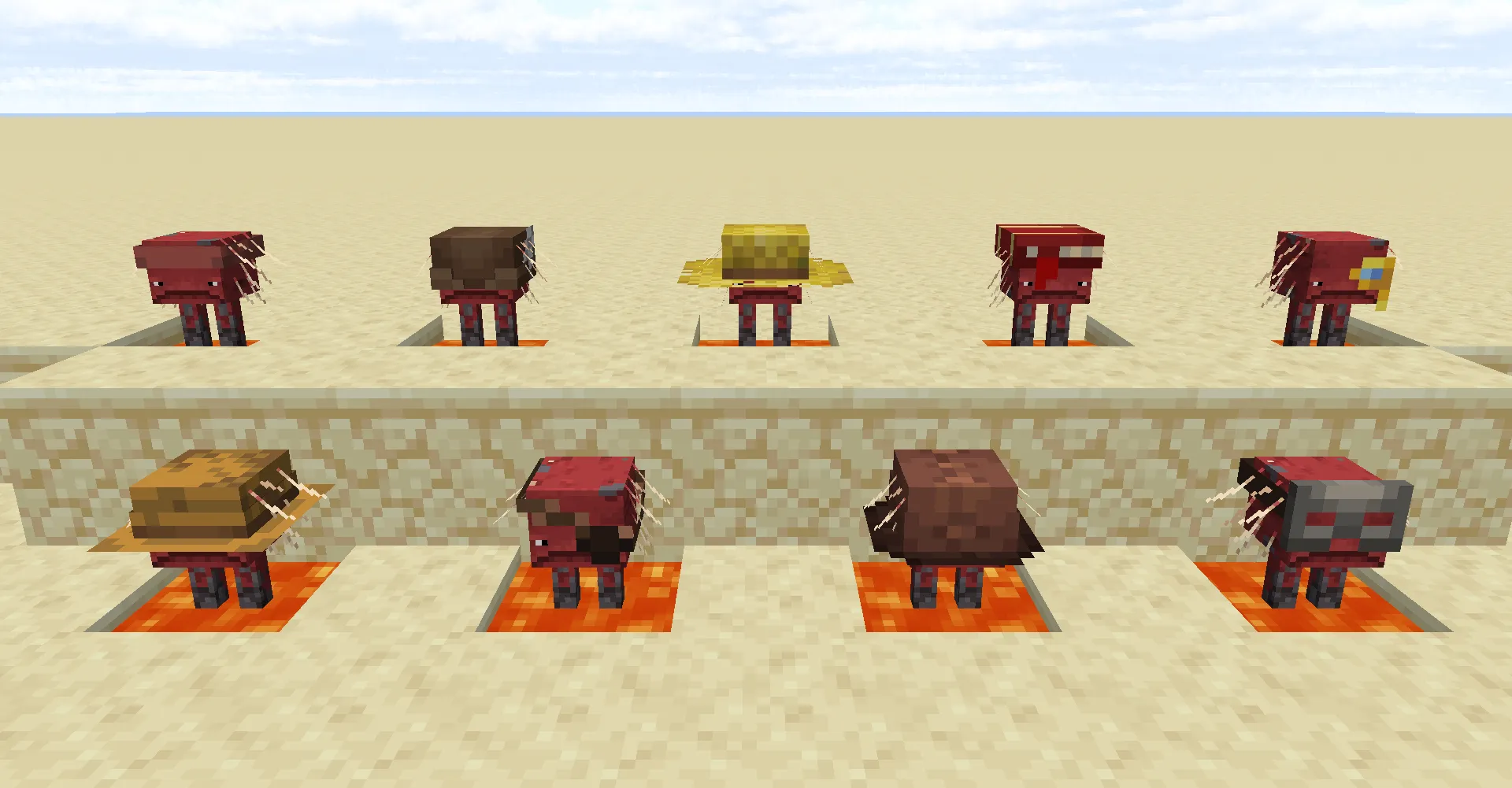 Striders with hats — скриншот 2 (Текстуры, Minecraft)