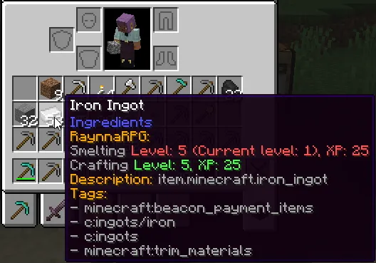 RaynnaRPG, Моды, Minecraft