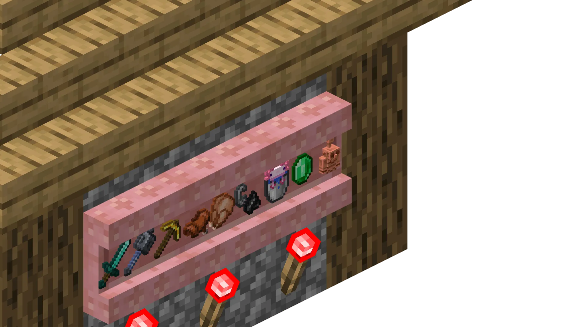 Backported Shelves — скриншот 2 (Моды, Minecraft)
