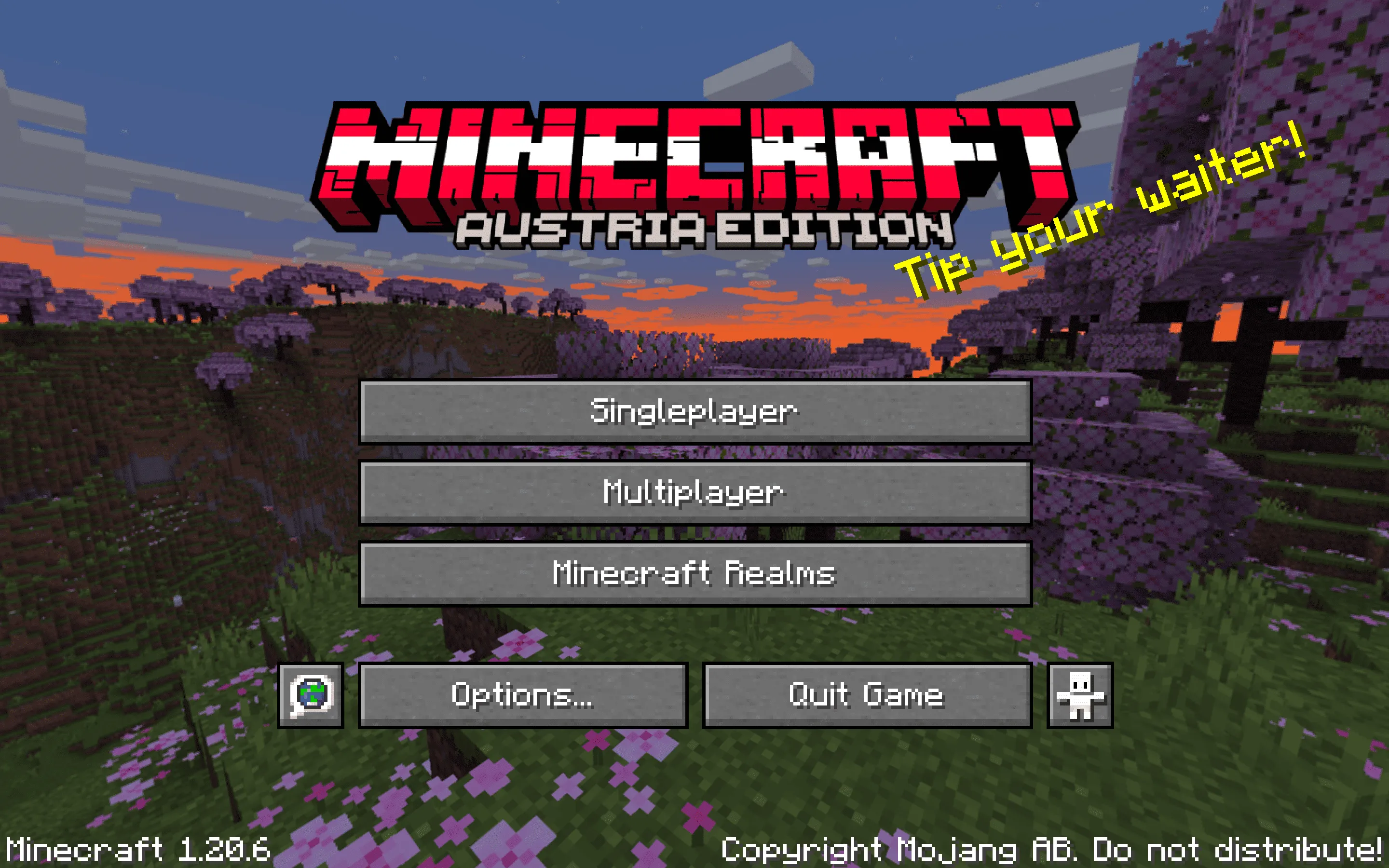 Austria Title Menu - Country Flag Edition — скриншот 1 (Текстуры, Minecraft)