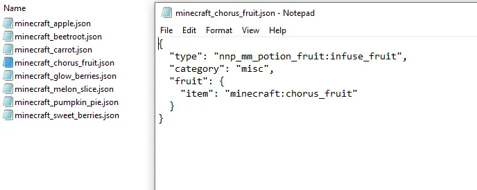No Name Provided's Potion Fruit, Моды, Minecraft
