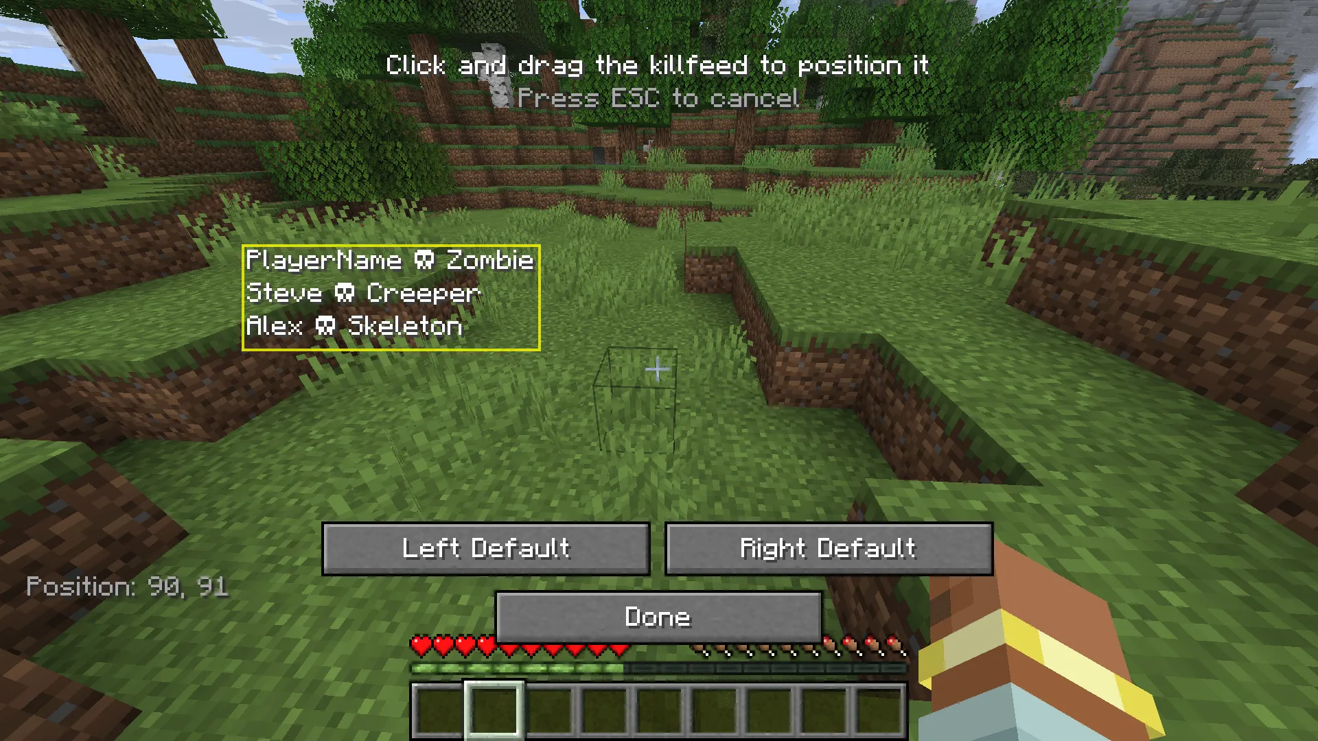 Kill Feed, Моды, Minecraft