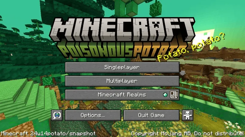 Poisonous Potato, Текстуры, Minecraft