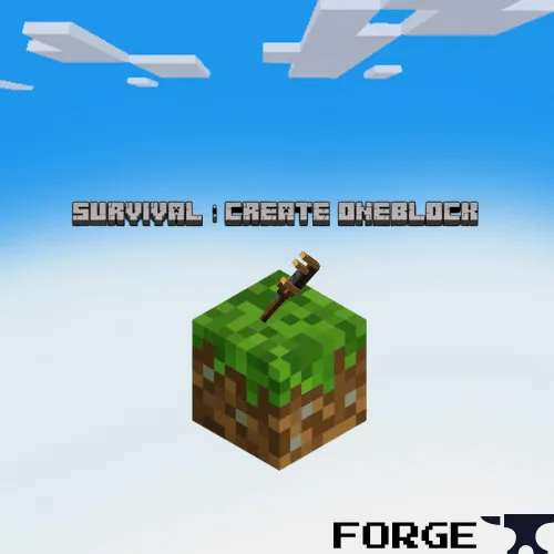 Survival : Create OneBlock — скриншот 1 (Модпаки, Minecraft)