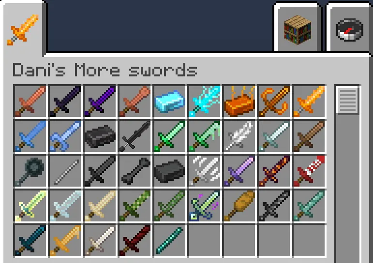 Dani's More swords, Моды, Minecraft