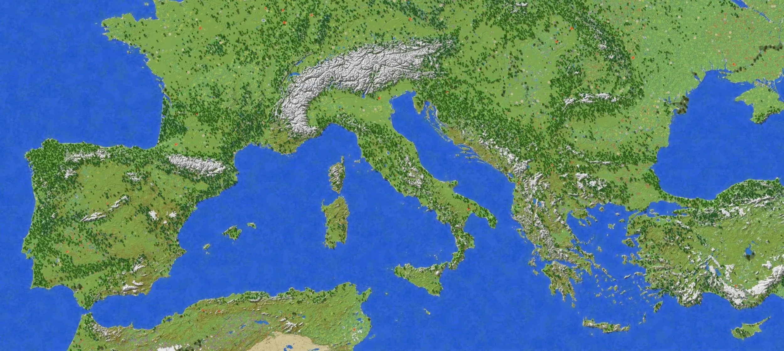 Europe - Survival World — скриншот 1 (Карты, Minecraft)