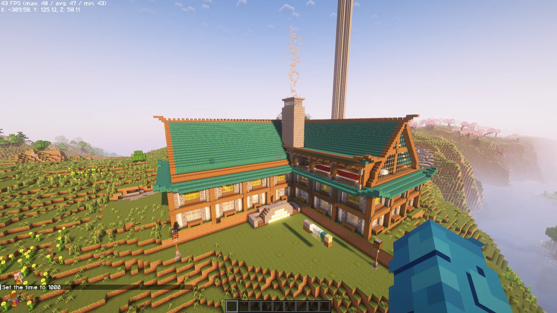 mansion and cherry house — скриншот 1 (Карты, Minecraft)