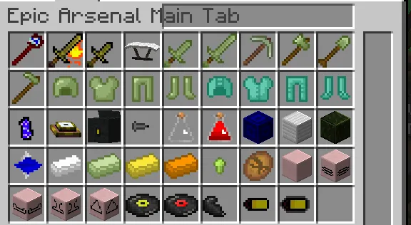 Epic Arsenal, Моды, Minecraft