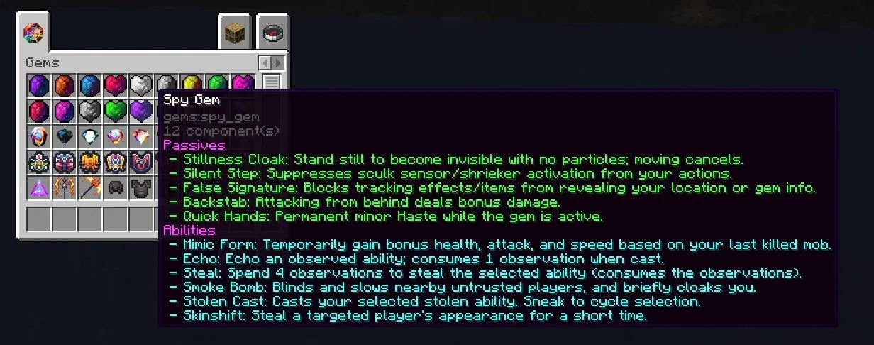 Superpower Gems, Моды, Minecraft