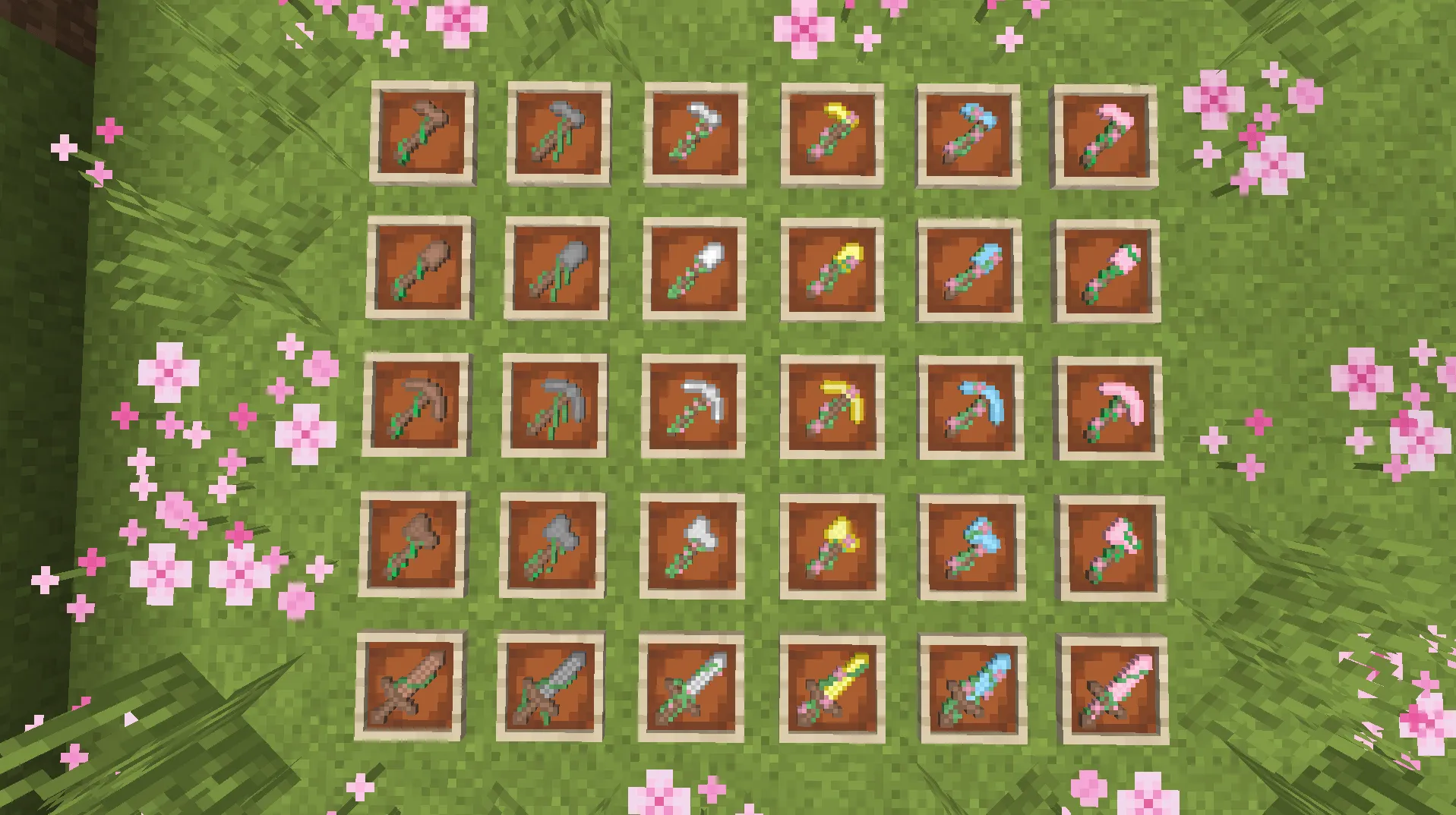 Flowery Tools + Pastel Ores, Текстуры, Minecraft