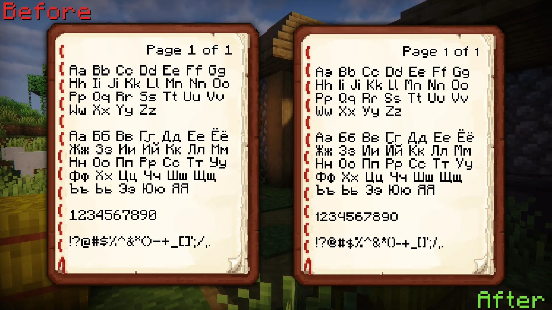 Fresh Textures font — скриншот 1 (Текстуры, Minecraft)