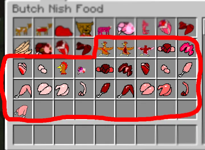 Butcher Nish, Моды, Minecraft