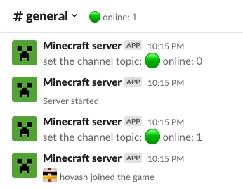 Slack App Integration — скриншот 2 (Плагины, Minecraft)
