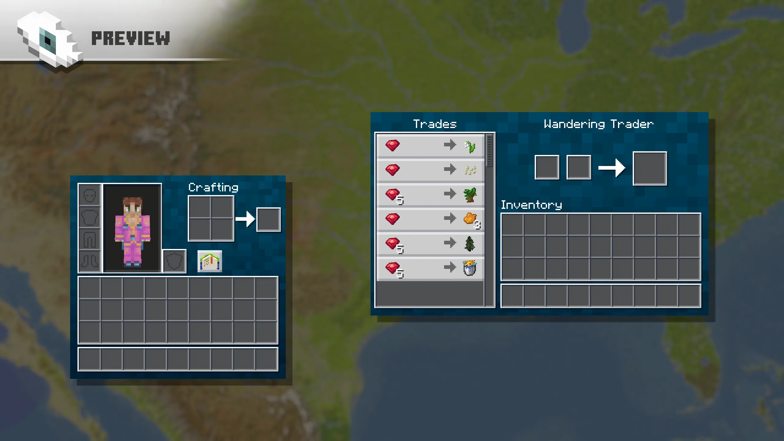 Earth GUI, Текстуры, Minecraft