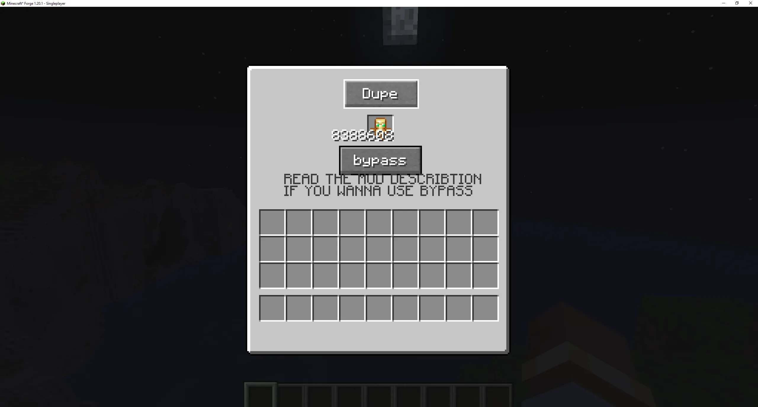 item duper (cheat), Моды, Minecraft