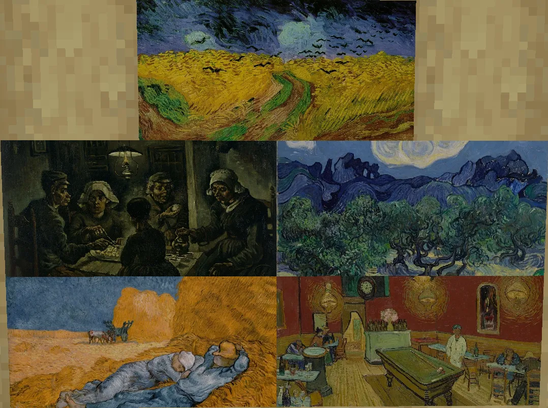 Vincent Van Gogh's Paintings — скриншот 5 (Текстуры, Minecraft)