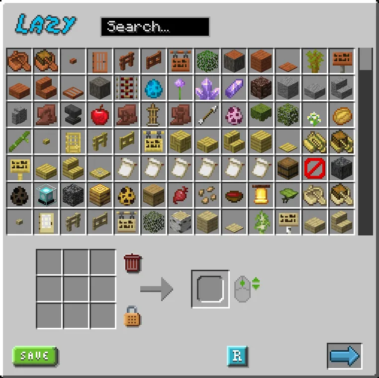 Lazy Recipes Editor, Моды, Minecraft