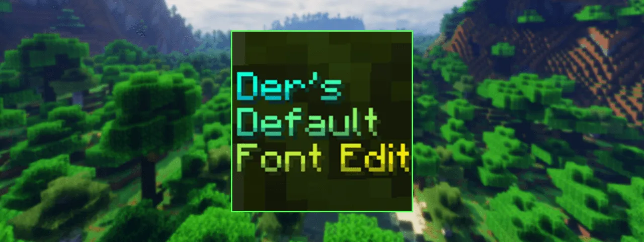 Der's Shaded Font (Default 16x), Текстуры, Minecraft