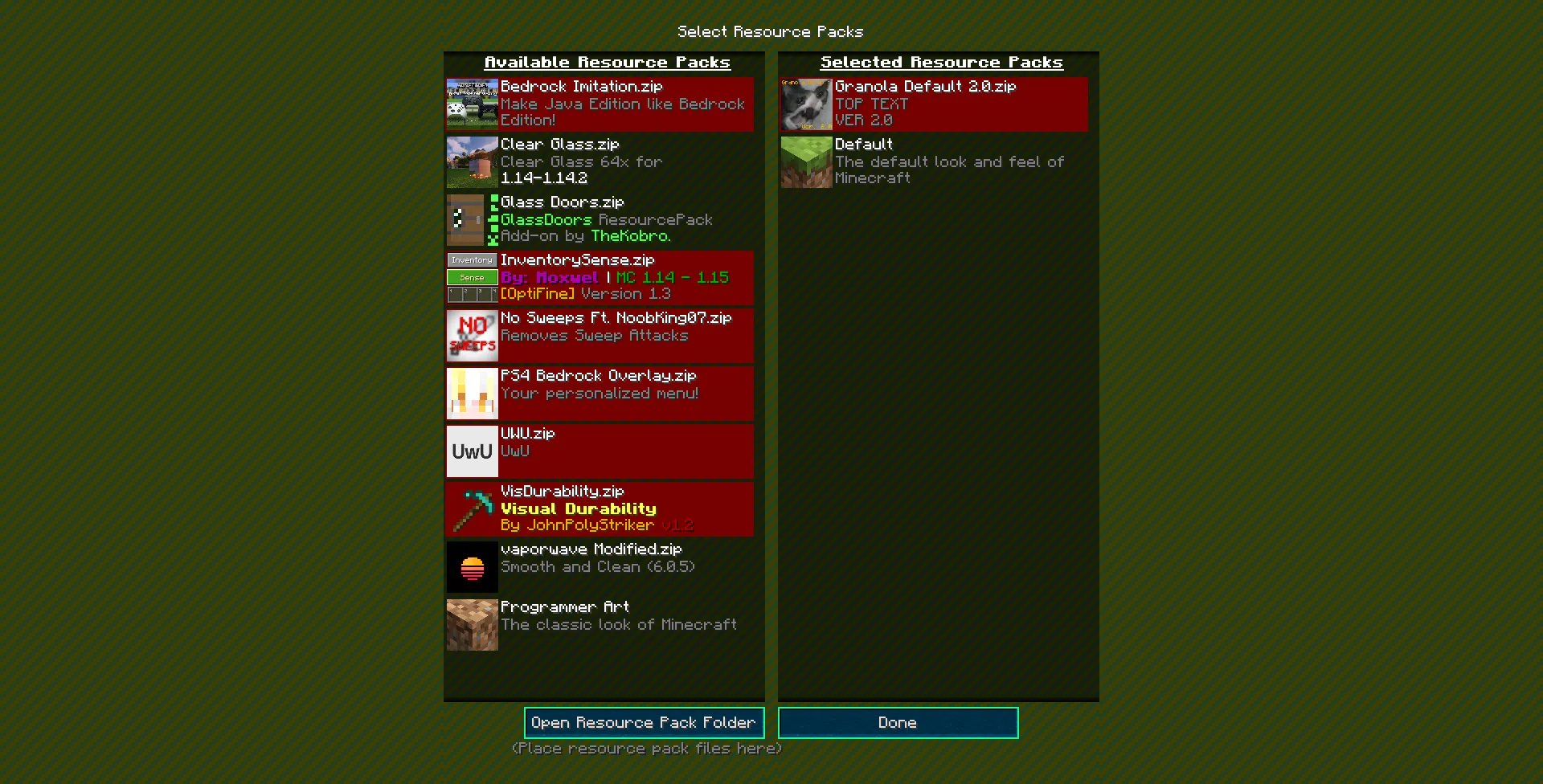 Granola Default — скриншот 11 (Текстуры, Minecraft)