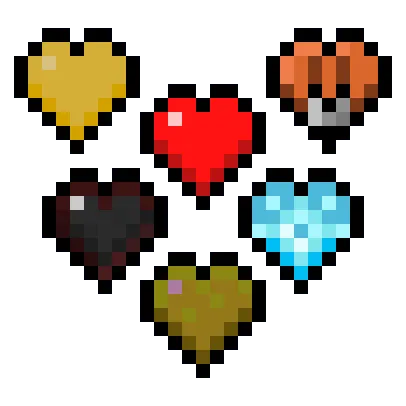 Vanilla Hearts Health Bar HUD Hotbar — скриншот 4 (Текстуры, Minecraft)